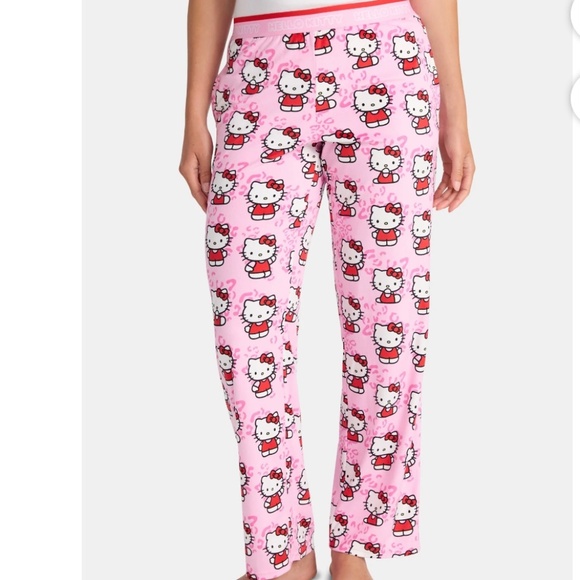Hello Kitty Other - Hello Kitty Women’s Pink Velour Sleep Pajama Pants Size XL NWT
